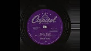 You&#39;re Right (But I Wish You Were Wrong) ~ Faron Young with Instrumental Accompaniment (1954)