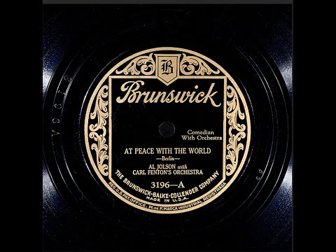 Al Jolson: 1926 "At Peace with The World" Irving Berlin in HD
