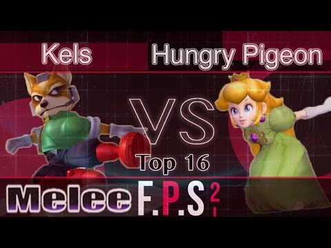 GHQ|Kels (Sheik & Fox) vs. Hungry Pigeon (Peach) - Melee Top 16 - FPS2