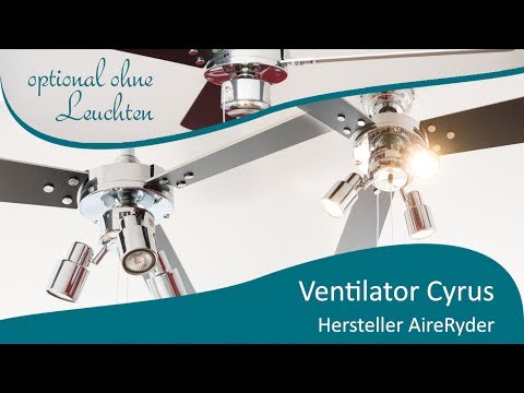 AireRyder Deckenventilator Cyrus - Chrom | Silber / Schwarz AireRyder Deckenventilator Cyrus - Chrom | Silber / Schwarz