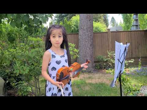 7 Year Old Plays Minuet 3 -Suzuki Violin Book 1 - J.S. Bach