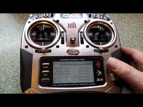 Spektrum DX8 DX7s Throttle Hold Schalter zuweisen