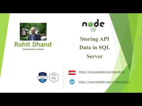 Nodejs Reading API and Inserting data into SQL Server