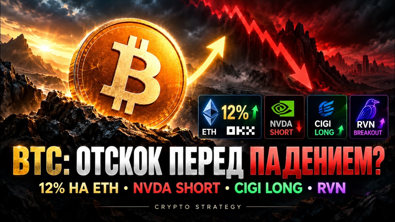 BITCOIN ГОТОВ К ЛОКАЛЬНОМУ РАЗВОРОТУ ПЕРЕД КОРРЕКЦИЕЙ? КАК ЗАБРАТЬ 12% НА ETH С OKX + N