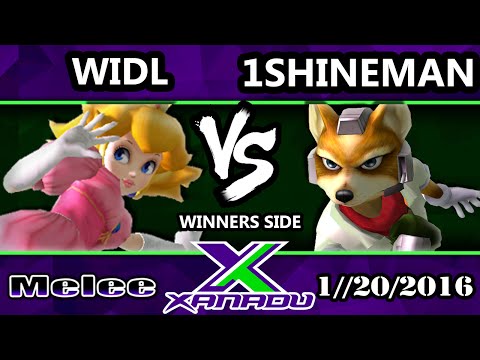 S@X 133 - Widl (Peach) Vs. 1Shineman (Fox) SSBM Tournament - Smash Melee