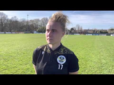 Reaction from Naomi Cole | Crawley Wasps v Gillingham Women - 03.04.21