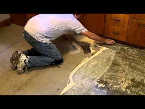 Tip: how to spread glue on a floor