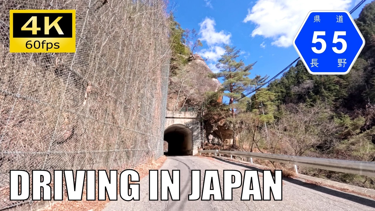 【Driving in Japan】Nagano Prefectural Route 55 : Omachi - Chikuhoku [Insta 360 Ace Pro 2 4K60P]