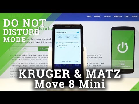 How to Activate Do Not Disturb Mode in KRUGER & MATZ Move 8 Mini - Silent Mode