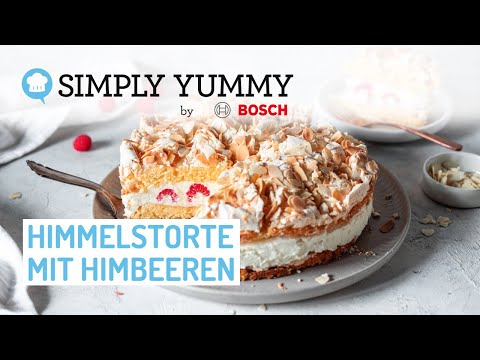 😇 Saftige Himmelstorte mit Himbeeren, Baiser & knusprigen Mandeln ⛅️ | SIMPLY YUMMY Rezepte
