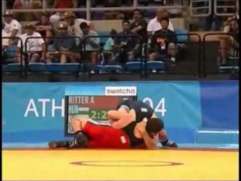 Buvaisar Saitiev (RUS) vs Árpád Ritter (HUN) Athens 2004