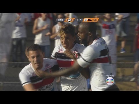 Gol de Marcílio, Paraná 3 x 2 Santa Cruz 29/08/2015, Brasileiro Série B 2015