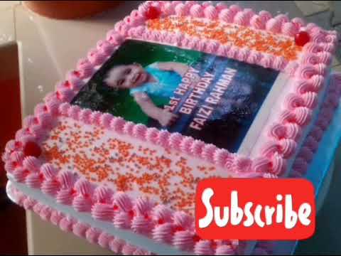 Vanilla photo print cake decorating 😍