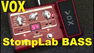Video thumbnail for Vox StompLab for Bass ROCKS! (also see tutorial video, separate) by Gearfacts