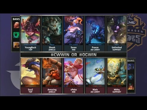 CW vs OG Game 1 Highlights - COPENHAGEN WOLVES vs ORIGEN - Week 5 EU LCS SUMMER 2015