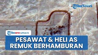 Penampakan Kehancuran 2 Pesawat & 4 Helikopter AS Dibabat Iran, Kerangka Gosong Berhamburan di Tanah