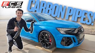 Upgrading to Carbon Charge Pipes on Our Audi RS3!