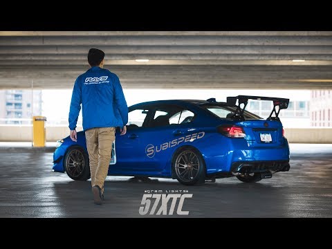 Taking the WRX out to film with new Gram Lights 57XTC!