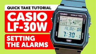 #CASIO LF-30W (3572) - HOW TO SET THE DAILY ALARM & HOURLY SIGNAL