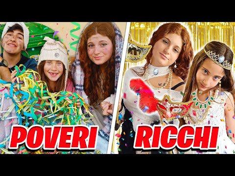 RICCHI VS POVERI ALLA NOSTRA FESTA DI CARNEVALE DI GIADA E RIKY CON ZIA EMMA!
