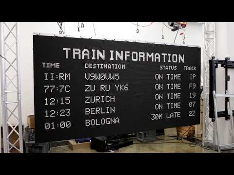 Replicating Train Station Split-Flap with Flip-Discs (Flipdots)