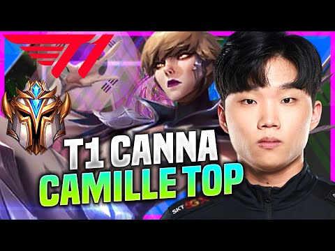 CANNA DESTROYING WITH CAMILLE! - T1 Canna Plays Camille Top vs Renekton! | KR SoloQ Patch 10.21