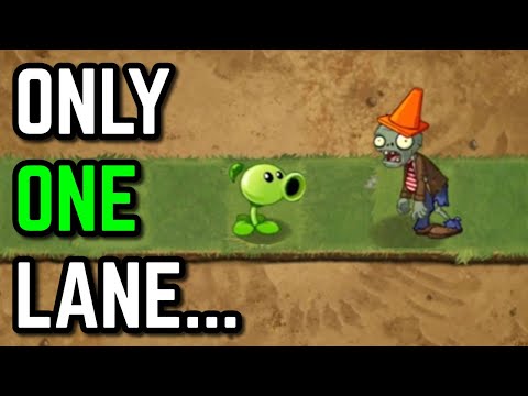 Can you beat Plants vs. Zombies 2 with ONLY ONE LANE? Part 1