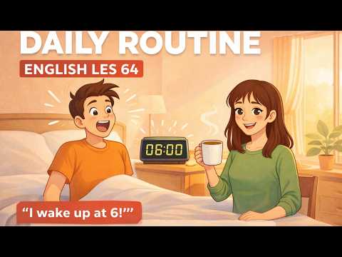 #64 "I wake up at 6!" โฐ | Essential English Daily Routine Words (A1) #podcast #learning