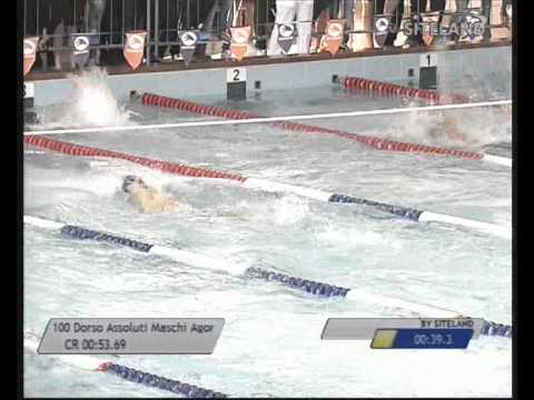 Finale dei 100 Dorso  Assoluti Maschi Agonisti - 16 Memorial Chiara Giavi