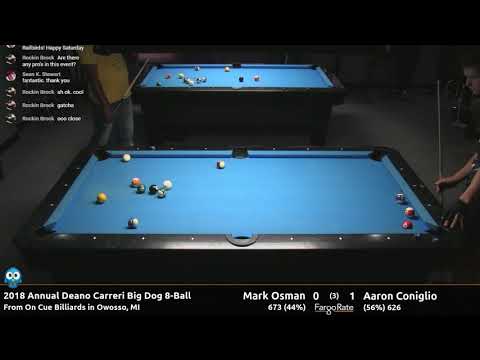 Mark Osman vs Aaron Coniglio - 2018 Annual Deano Carreri Big Dog 8-Ball