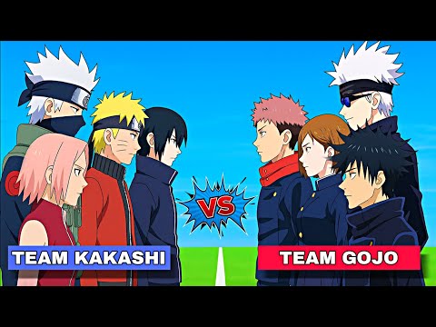 TEAM KAKASHI VS TEAM GOJO 🔥 WHO WOULD WIN? #animebattle