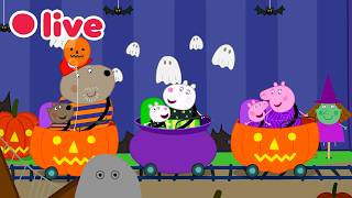 🔴 LIVE: Peppa Pig at HALLOWEEN! 👻 Peppa & Baby Evie’s Spookiest Adventures 🎃  4K