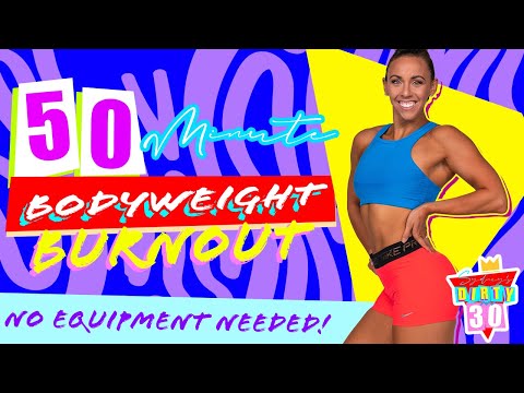 50 Minute Bodyweight Burnout with Abs Workout | Sydney's Dirty 30 - Day 14