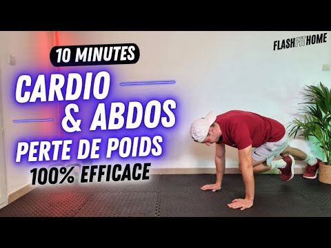 10 MIN CARDIO ABDOS 🔥 BRULE GRAISSE et VENTRE PLAT ( Efficace )