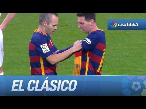 Andrés Iniesta sale ovacionado del Santiago Bernabéu