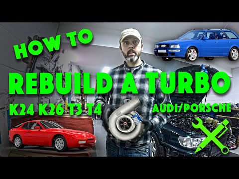 How to Rebuild a Turbo! (K24 K26 T3 T4 Journal Bearing Audi RS2 S2 S4 S6 Porsche 930 951 Volvo V70R)