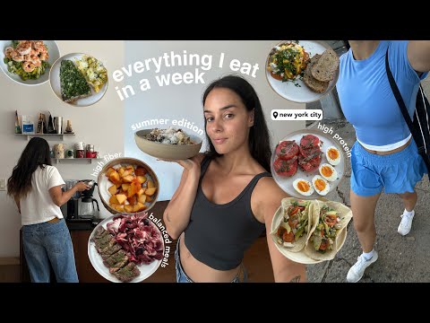 what I EAT in a busy week in NYC | high protein & delicious summer recipes