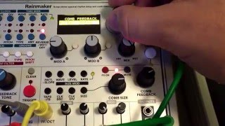 Video thumbnail for Karplus - Strong on the Intellijel | Cylonix Rainmaker spectral delay by Intellijel