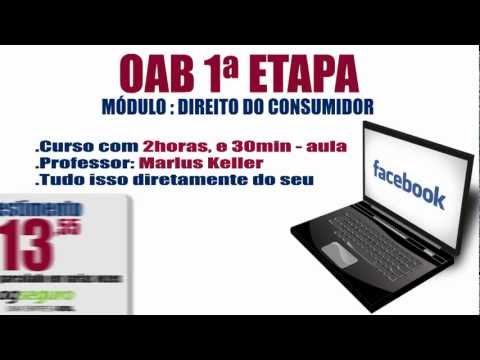 OAB 1a ETAPA - MÓDULO: DIREITO DO CONSUMIDOR