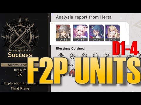How to Clear Swarm Disaster Difficulty 4 w F2P Units | D3 D4 | Simulated Universe Honkai Star Rail