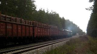 preview picture of video '[LDZ] Latvian Railways southbound freight train closing Mežciems and Daugavpils...'