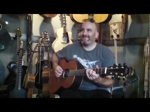 Todd Taylor plays George Lowden F50 in African Blackwood at Bluedog Guitars