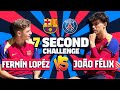 ⏱️ JOÃO FÉLIX vs FERMÍN LÓPEZ | 7 SECOND CHALLENGE (PSG EDITION!) | UEFA CHAMPIONS LEAGUE 🔥