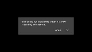 Netflix Error Fix -  This title is not available to watch instantly - TVQ-PB-103