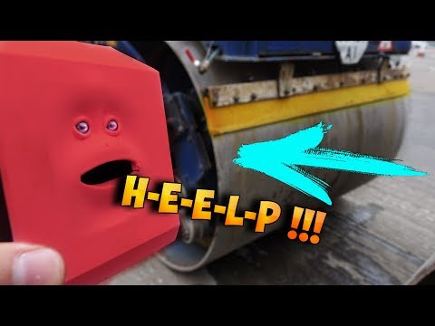 FACE BANK VS ROAD ROLLER - 26 500 POUNDS!!! Video