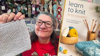 4: The Seedy One #Knit50Squares 2026-Learn to knit in 50 squares by Anna Pantelous #learntoknit 