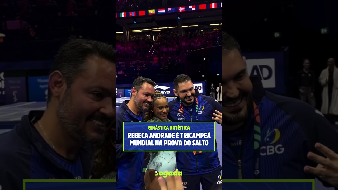Imagem da notícia Rebeca Andrade é tricampeã mundial de ginástica artística