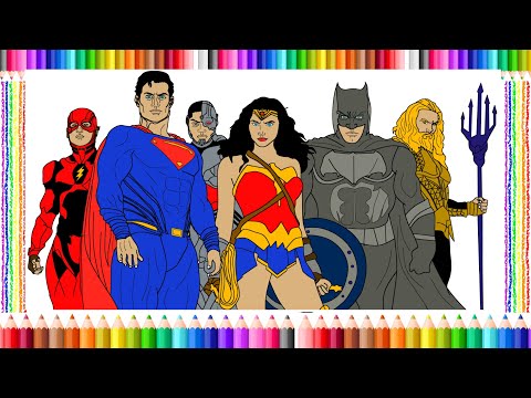 Justice League  COLORING PAGE - SPIDER-MAN Coloring Book -Trang màu Liên minh công lý