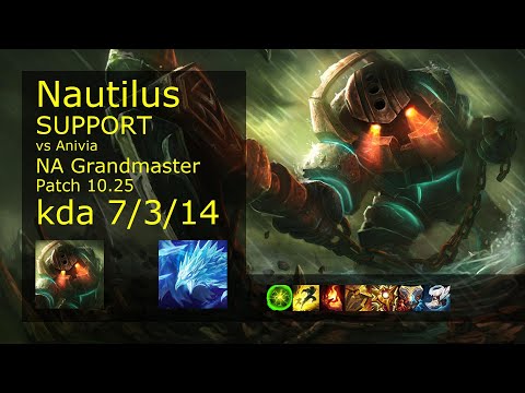 Nautilus Support & Ashe vs Anivia & Ezreal - NA Grandmaster 7/3/14 Patch 10.25 Gameplay