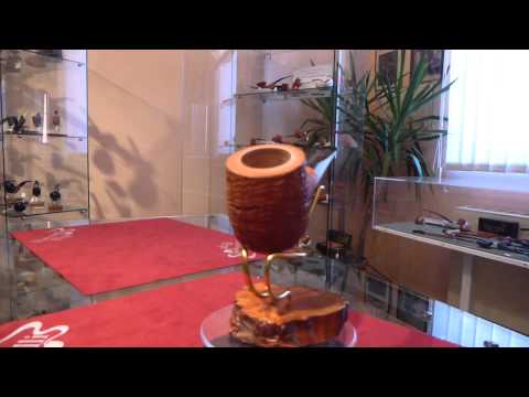 Pipa in radica billiard sabbiata - www.paronellipipe.it